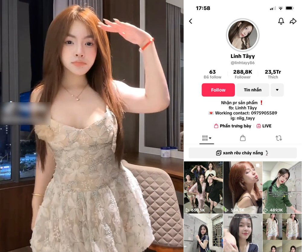 Phim Clip nóng Linh Tây gái xinh sexy trên mạng xã hội