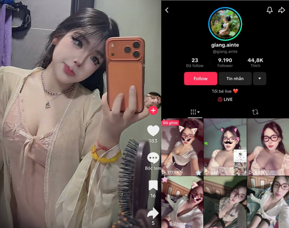 Video sex em TikTok idol mông cong to